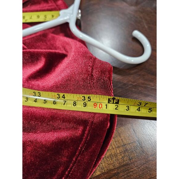 Old Navy Red Velvet Holiday Dress Jewel Tone Romantic Winter Size XL - Picture 5 of 5